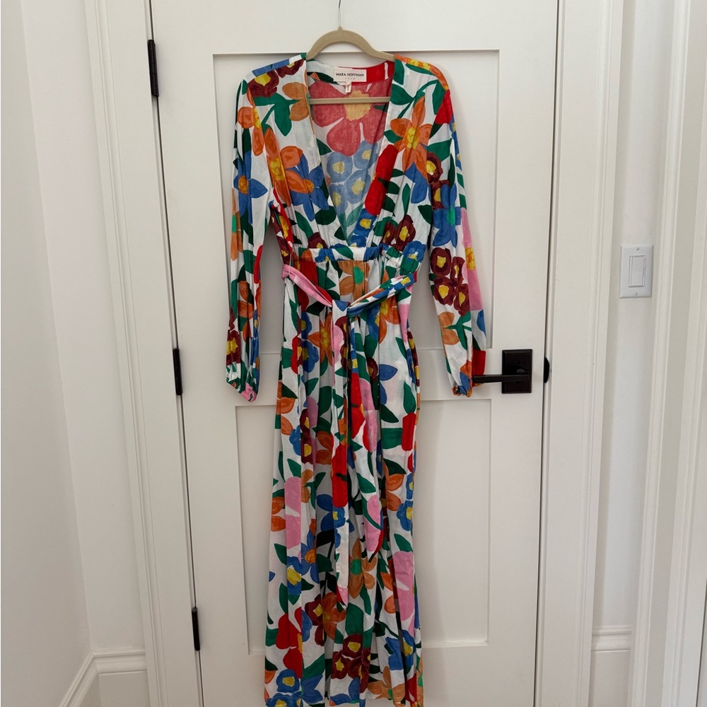 Mara Hoffman Floral Maxi Dress in White, Red, Blue, Green, Pink, Orange